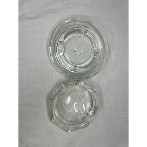 Set of vintage round ashtrays